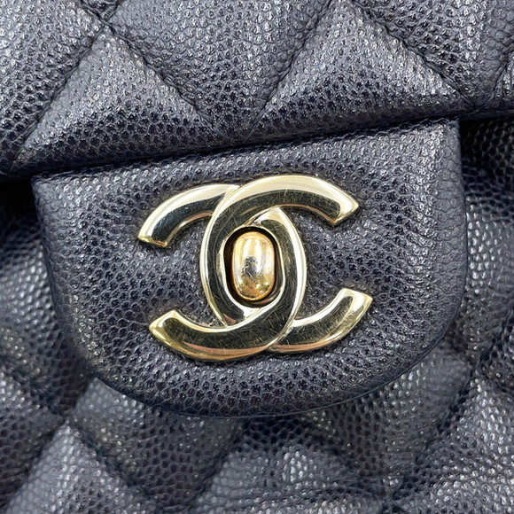 CHANEL Chain Shoulder Bag Matelasse 23 Coco Mark Double Caviar Skin A01113 - Picture 15 of 16